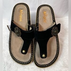 Alegria Black and Brown Sandals Ergonomic Comfort 🦋☀️